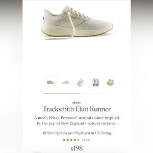 Tracksmith Eliot Runner - Cream and White
